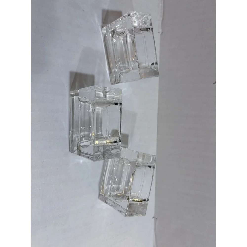 Set of 3 Vintage Lucite acrylic Napkin Rings